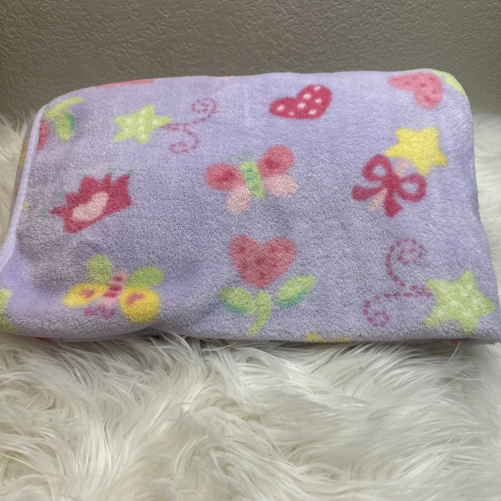 $37 🌙 Circo Target Purple Butterfly Flower Crown Heart Baby Blanket Lovey
